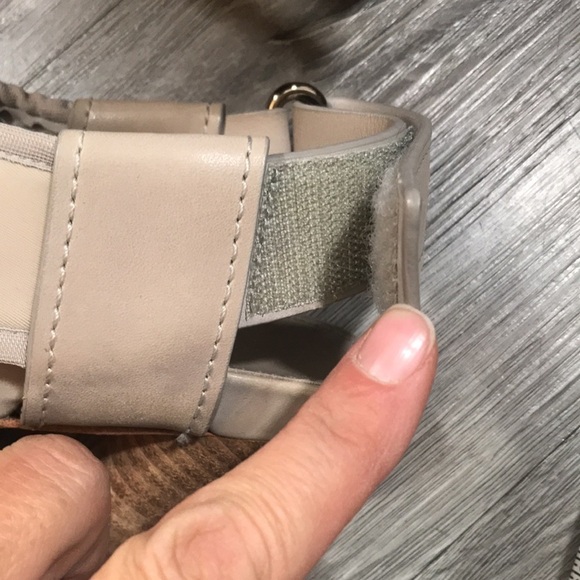 Theory Light Taupe Sling Back Crisscross Heeled Sandals size 37 - Picture 6 of 10